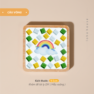 Bộ Kit DIY đế lót ly đá khảm mosaic trang trí sáng tạo làm quà tặng thư giãn