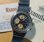 淨錶頭走～巳停產～古董 Hamilton 咸美頓 Lemania 5100 Chronograph 自動機械計時錶 Sinn Fortis Rolex Omega Seiko