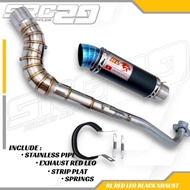 Redleo OPEN EKZOS RL RED LEO BLACK 28MM PNP SRL115/SYM110/EX5/LAGINDA/WAVE 100 110 125/KRISS110/DASH