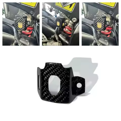motorcycle rear brake pump carbon fiber reservoir protective cover For Kawasaki ZX-4R 4RR ZX-6R ZX-2
