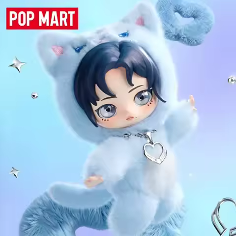 POP MART Aespa Fluffy Club Series Kawaii Anime Blind Box Action Figures Surprise Mystery Dolls for G