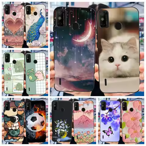 For Tecno Spark 6 Go Case KE5j KE5k Cute Painted Cover 6.52'' Soft Silicone Phone Cases For Tecno Sp