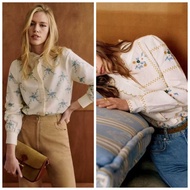 Sezane Ambre shirt embroidered  刺繡上衣 衬衫