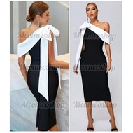 Fuka Ribbon Scuba Party Dress