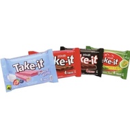 DELFI WAFER TAKE IT CHOCOLATE BAR 4 FINGERS TAKE IT 35GR SNACK BISCUIT COOKIES WAFER CHOCOLATE / MAT