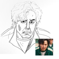 Portrait Drawing Lukisan Potret Hitam Putih Potret