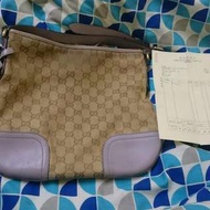 Gucci紫色斜背包~有專櫃購證