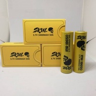 SKULL YELLOW❗❗ 18650 Battery 3400 mAh , 3.7V , 50 A [READY STOCK] Skull Yellow