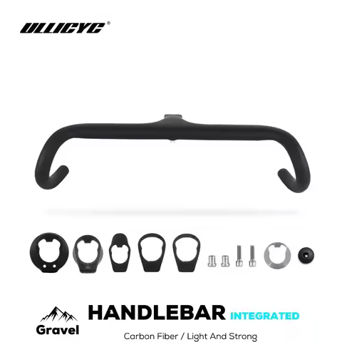 ULLICYC Full Carbon All-Road Handlebar | 70x120mm 15° Flare | 28.6mm Steerer | 380-520mm Widths | In