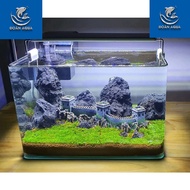Imported molded glass tank with curved edges, super clear glass, largest size 60x30x35