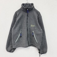 Eddie Bauer EBTEK 全拉鍊抓絨外套/披肩外套，灰色，XS 碼，古著