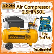 INGCO 2.5HP/50L Air Compressor AC25508P Free Tool Set