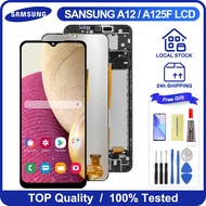 100% Tested LCD For SAMSUNG Original A12 A125 A125F LCD With Frame Display Screen Digitizer Assembly Replacement