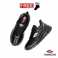 Fromzero - Sepatu Running Pria Wanita Fromzero Signal Full Black 36 - 44