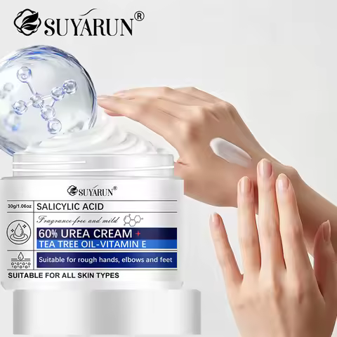 SUYARUN 60% Urea Acid Cream - Deep Moisturizing & Hydrating Softens Rough Cracked Skin & Calluses.