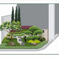 pembutan taman rumput / tanaman hias / pohonan / bonsai