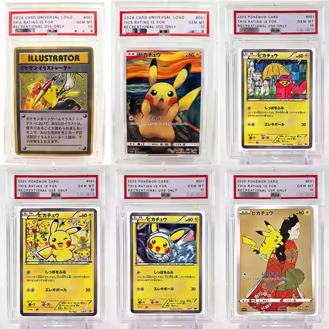 PTCG ILLUSTRATOR Pikachu Replica PSA Oil Painting Toys Hobbies Hobby Collectibles Game Collection An