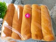 ขนมปังกะโหลกจิ๋วสไลด์บาง บ้านขนมคุณนัน ขนาด  6 มิล แบบ แพค 5 แถว สำหรับทำปังกรอบ