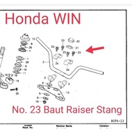 Honda WIN Baut 6x28 Raiser Stang ORI AHM 957010602800 Harga Satuan