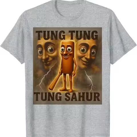 Tung Sahur Funny Italian Brainrot Meme T Shirt