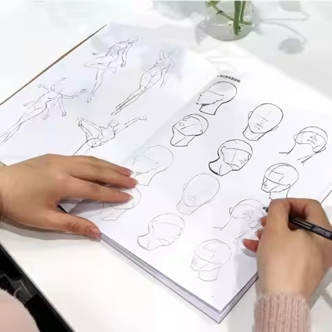 Art Supplies Painting Book Hand Painted Tutorial Books Art Copy Practice Book Line Draft Practice Bo