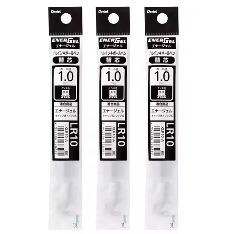 3pcs Pentel Refill XLRN5 - Gel Ink Refill 1.0mm Black Blue Red Gel Pen Refill for Pentel Energel Inf