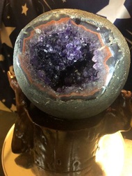 💎(異象)上帝的指紋紫水晶錢袋子。0242