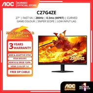 AOC GAMING C27G4ZE/68 27" 1500R Curved 280HZ FHD VA Panel Gaming Monitor