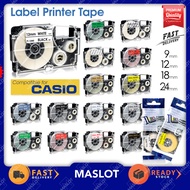 Casio-compatible 9mm/12mm/18mm/24mx 8Meter Label Printer Label Tape Cartridge for KL-120/KL-130/KL-7