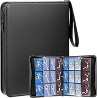 QWORK Trading Card Album for 540 Cards - Zip Binder with Top Access - Waterproof and Shockproof - TC