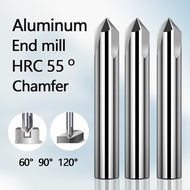 YI CHANG Chamfering Milling Cutter สำหรับขอบอลูมิเนียมและมุม Chamfering 60 ° Tungsten Steel Alloy End Mill 90 องศา 120 องศา End Mill Carbide Cnc Tools Machine 1 ชิ้น / 5 ชิ้น