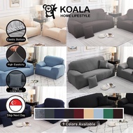 4.25  Koala Home 1/2/3/4 Seater Sofa Cover Protector Sofa Bed Cover Sofa Cover L Shape Cover Silky +FREE 1 Cushion Cover
