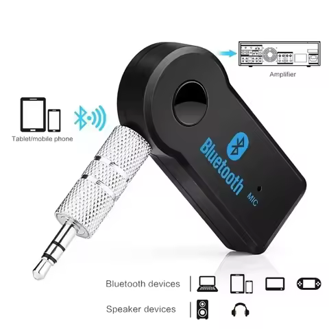 2-in-1 Wireless Bluetooth 5.0 Receiver Adapter 3.5mm Jack For Car Music Audio Aux A2dp Headphone Rec