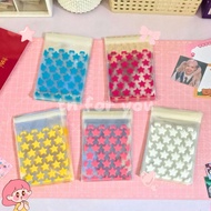 Plastic Packing Cookies Cake Freebies Ribbon Star Flower Daisy Heart Cat Cute White Pink Yellow biru