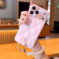 Suitable for Apple17Phone case pearl bracelet iPhone17Pro Chanel Style17Promax Crossbody strap
