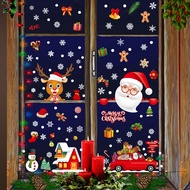 New Christmas Window Stickers Santa Claus Wall Stickers Electrostatic Window Glass Sticker Mirror Clings Xmas Tree Decor Christmas Decals Christmas Decor Christmas Gift Idea Xmas