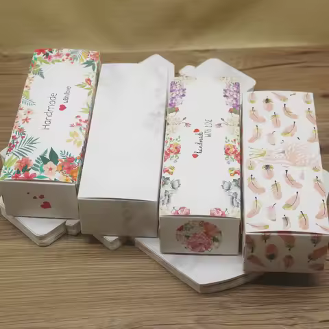 Hot packaging box 5pcs 19x7x5cm handmade /marbling print wedding candy /cake /gift Wedding Favors Bi