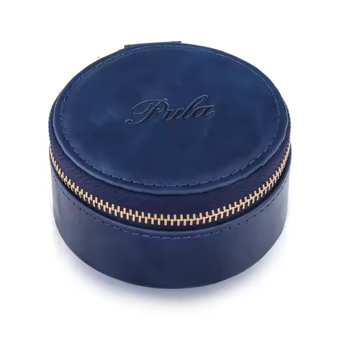 PULA High Grade PU Leather Portable Earphone Case Earbud Cable Carry Storage Box Bluetooth Headset B