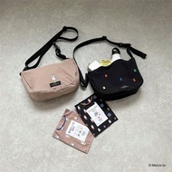 日本 SOLEIL X Dick Bruno Miffy 黑啡色尼龍布 超輕量 可摺疊 半月型 斜咩袋