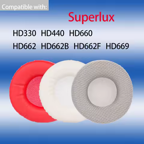 Earpads for Superlux HD330 HD440 HD660 Headphones HD662 HD662B HD662F Ear Cushions HD669 Headset Rou