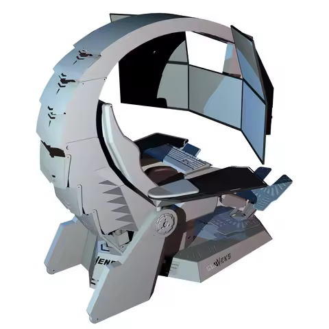 Best Home Office IMPERATOR WORKS CLUVENS UNICORN PC Gaming Chair Cockpit With RGB Heat Massage and z