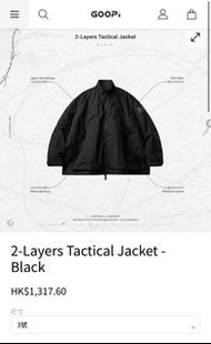 Goopi Goopimade x Wildthings 2-Layers Tactical Jacket - Black