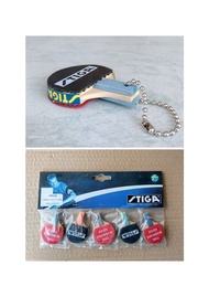 全新 瑞典品牌Stiga 乒乓球拍裝飾 掛件 掛飾 匙扣(真木板+真膠貼)@每個$18