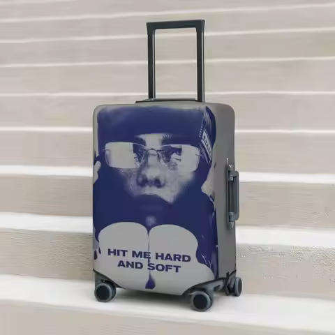Hit Me Hard And Soft Suitcase Cover Flight Cruise Trip Fun Luggage Supplies Protection