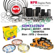 NPR Piston Ring Set SDM31038ZX for Mitsubishi Pajero Triton 4D56T 2.5 Diesel 2.3 4D55T 4D56 4D56TDI 