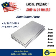 A3 A4 size Aluminium Plate Aluminium Sheet Alloy 1mm 2mm 3mm 4mm 5mm 8mm 10mm