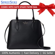 Kate Spade Handbag With Gift Paper Bag Crossbody Bag Darcy Large Satchel Black # WKR00437