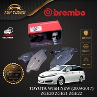 BREMBO TOYOTA WISH 2009 - 2017 ZGE20 ZGE21 ZGE22 NEW FRONT ( DEPAN ) REAR ( BELAKANG ) BRAKE PAD