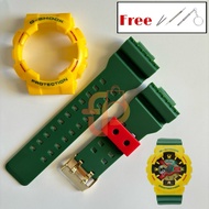 Strap & Bezel Matte Rasta for Gshock Ga110 Ga100 Ga120 Gd110 Gd100 Gd120 free Tools & Springbar