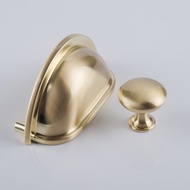 M-6/ Open-Mounted Flush Pull Simple Shell Ears Golden Handle Cabinet Wardrobe and Cabinet Drawer Semicircle Wardrobe Doo
